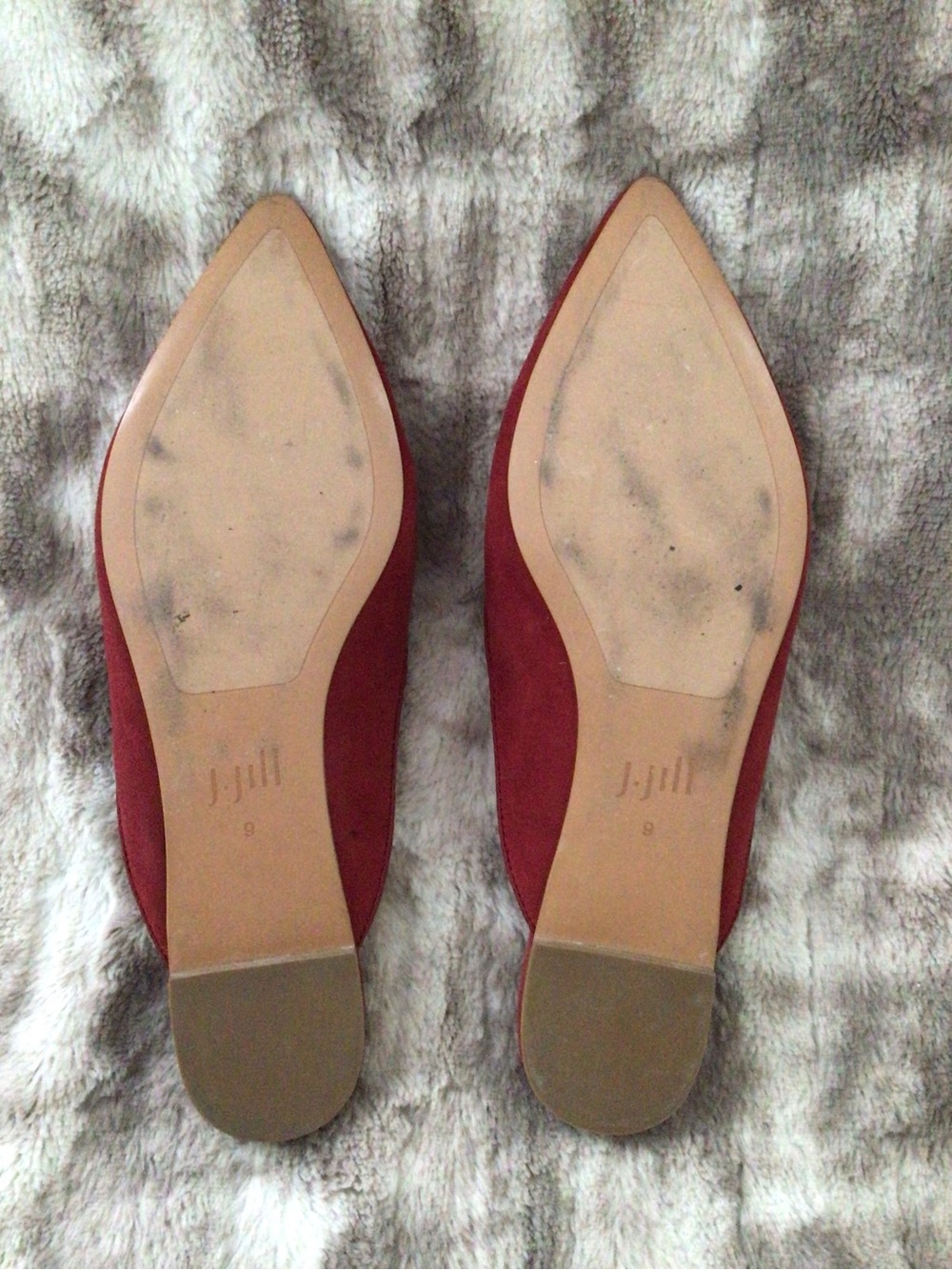 J. Jill Pointed Chantal Mules in Burgundy - 9M - Picture 4 of 4